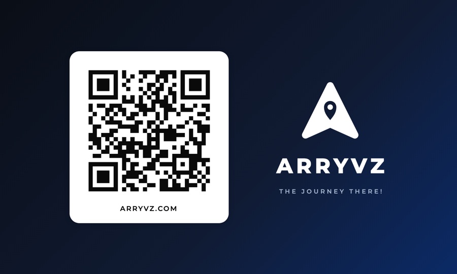 Vehicle magnet: midnight gradient, white QR tile on the left, white stacked lockup on the right.