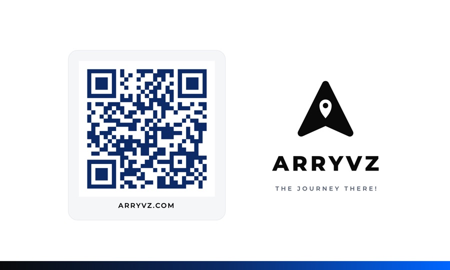 Vehicle magnet: white with a light-gray QR tile, onyx stacked lockup, brand gradient bar along the bottom.